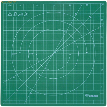 Ecobra Schneideunterlage rotierend 31,5x31,5cm 6-lagig grün von Ecobra