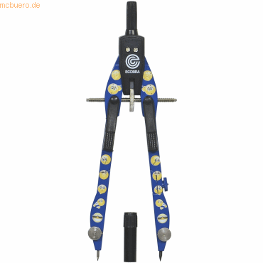 Ecobra Schnellverstell-Zirkel New Master Smileys blau Ecobra Schnellverstell-Zirkel New Master Smileys blau von Ecobra