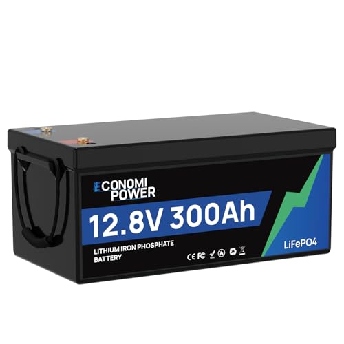 Lifepo4 Batterie 12V 300AH, EconomiPower 8000 Deep Cycle Lithium Eisenphosphat Batterie, eingebaut in 200A BMS, geeignet für Wohnmobile, Solaranlagen,Boote, Off-Grid Lifepo4 Batterie 12V 300AH, EconomiPower 8000 Deep Cycle Lithium Eisenphosphat Batterie, eingebaut in 200A BMS, geeignet für Wohnmobile, Solaranlagen,Boote, Off-Grid von EconomiPower