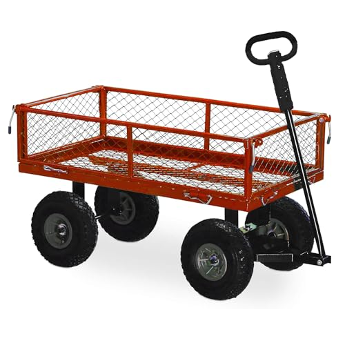 Handwagen mit klappbaren Seitenwänden, max. Traglast 300 kg, Gepäckträger für den Garten. von ECOVELO
