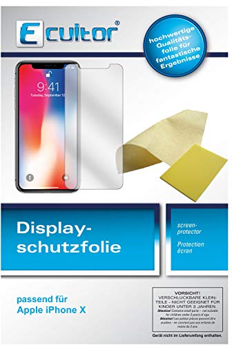 Ecultor I 4x Schutzfolie klar passend für Apple iPhone X Folie Displayschutzfolie Ecultor I 4x Schutzfolie klar passend für Apple iPhone X Folie Displayschutzfolie von Ecultor