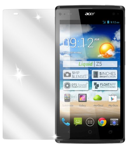 Ecultor I 6x Schutzfolie klar passend für Acer Liquid Z5 Folie Displayschutzfolie von Ecultor