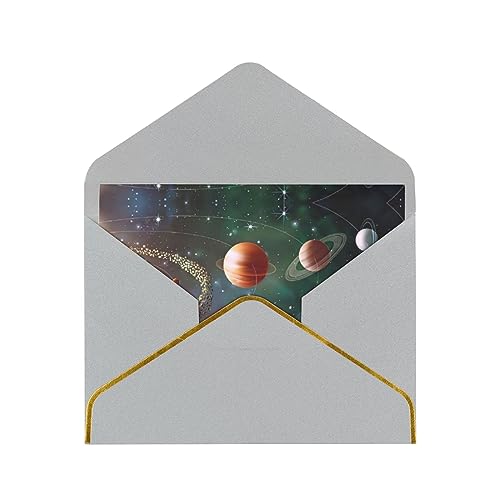 Blanko-Karten mit Umschlägen - Grußkarte, Dankeskarten, Hochzeitskarten, Geburtstagskarten, Planeten-Weltraumsystem-Druck Blanko-Karten mit Umschlägen - Grußkarte, Dankeskarten, Hochzeitskarten, Geburtstagskarten, Planeten-Weltraumsystem-Druck von EdWal