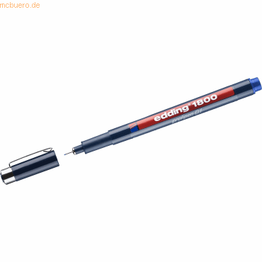 Edding Faserzeichner edding 1800 profipen 0.1 ca. 0,25mm blau von Edding