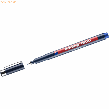 Edding Faserzeichner edding 1800 profipen 0.3 ca. 0,35mm blau von Edding