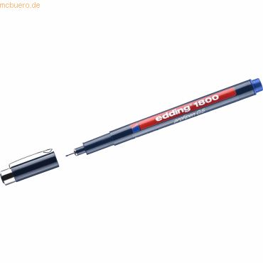 Edding Faserzeichner edding 1800 profipen 0.5 ca. 0,5mm blau von Edding