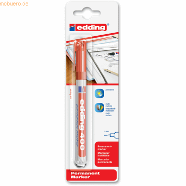 10 x Edding Permanentmarker edding 400 Blisterverpackung rot 10 x Edding Permanentmarker edding 400 Blisterverpackung rot von Edding
