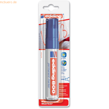 6 x Edding Permanentmarker edding 800 4-12mm blau Blister 6 x Edding Permanentmarker edding 800 4-12mm blau Blister von Edding