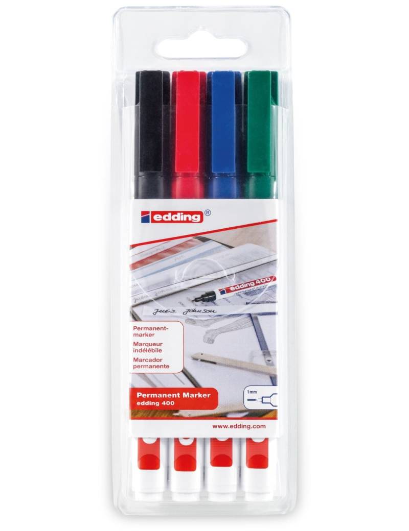 EDDING, 4-400-4, e-400/4 S Prof. permanent marker set von Edding