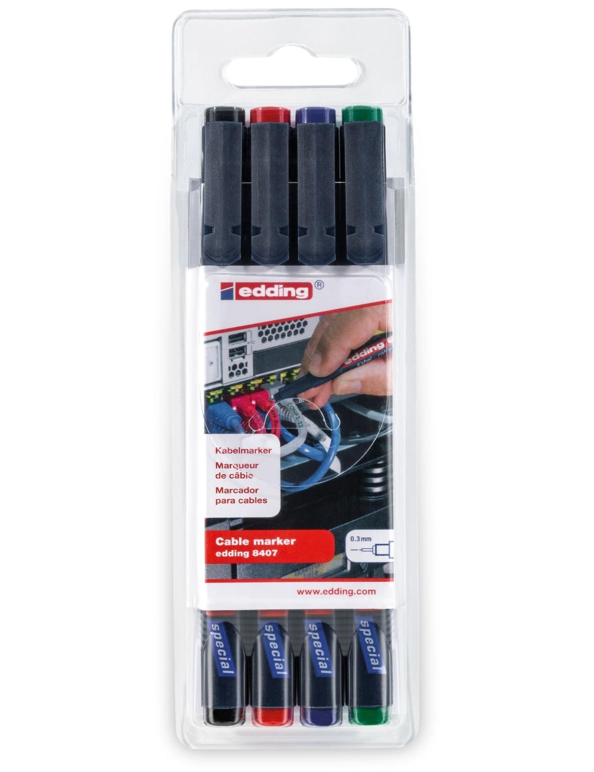 EDDING, 4-8407-4, e-8407/4 S Kabelmarkerset EDDING, 4-8407-4, e-8407/4 S Kabelmarkerset von Edding