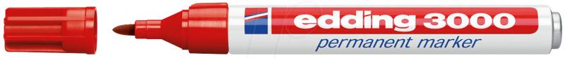 EDDING 3000RT - Permanent Marker, 1,50 - 3,00 mm, rot von Edding