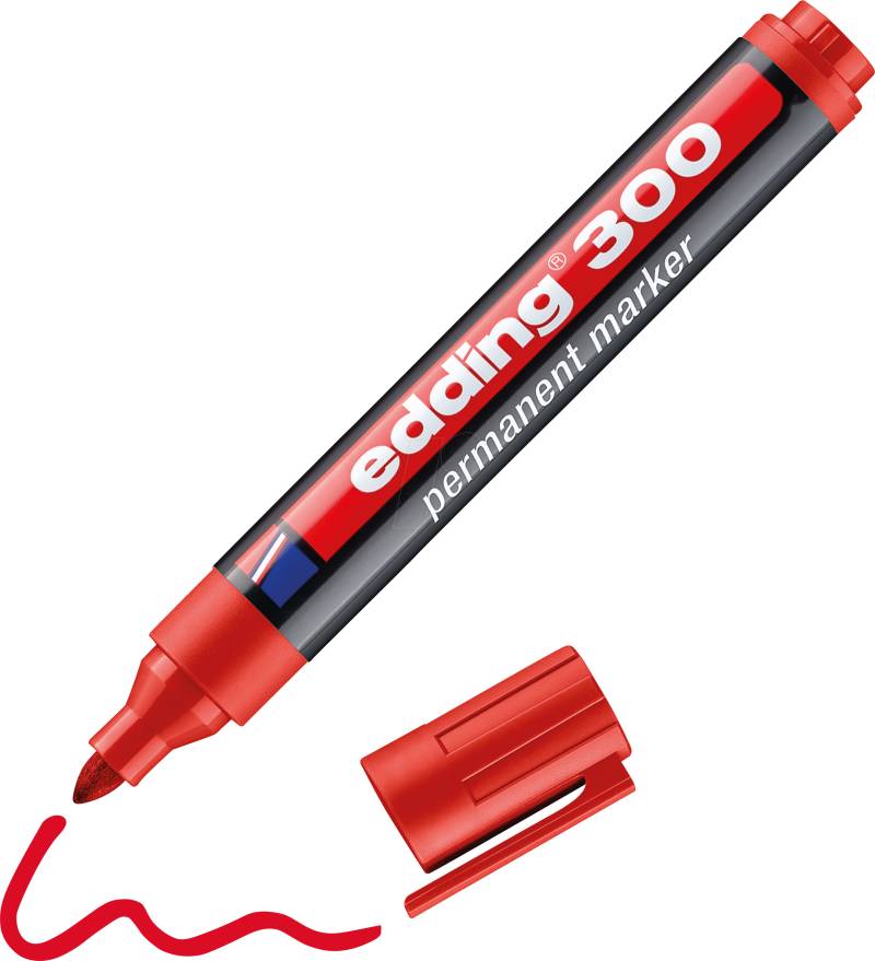 EDDING 300RT - Permanent Marker / rot / 1,5-3,0mm von Edding