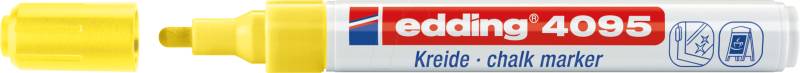 EDDING 4095NGE - Kreidemarker, 2-3 mm, neongelb von Edding