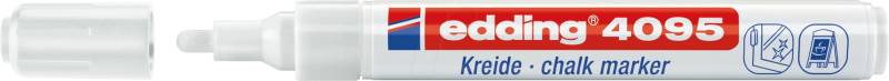 EDDING 4095WS - Kreidemarker, 2-3 mm, weiß von Edding