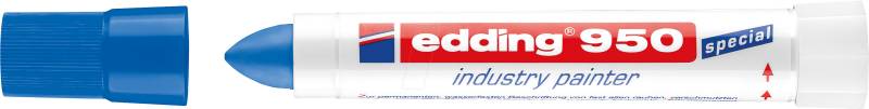 EDDING 950BL - Industrie Pastenmarker, 10,0 mm, blau von Edding