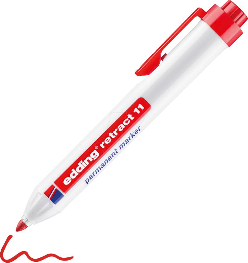 EDDING RET11RT - Permanent Marker, 1,50 - 3,00 mm, rot von Edding