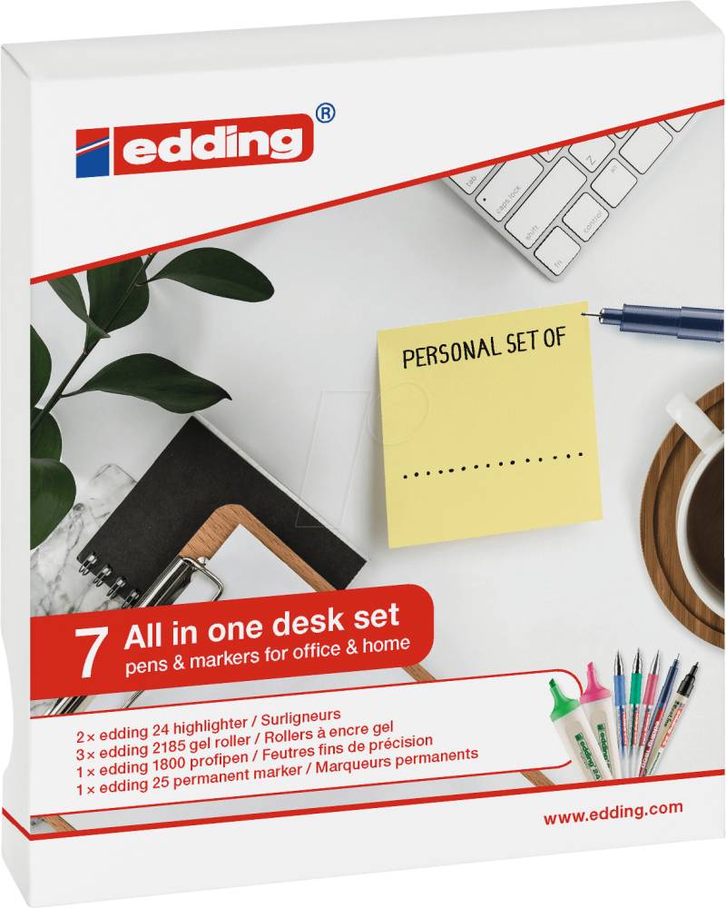 EDDING SET 01 - Personal Set für den Schreibtisch von Edding