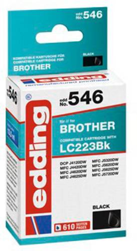 Edding Druckerpatrone ersetzt Brother LC-223BK Kompatibel Schwarz EDD-546 18-546 von Edding