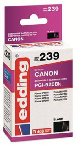 Edding Druckerpatrone ersetzt Canon PGI-520PBBK Kompatibel Schwarz EDD-239 18-239 von Edding