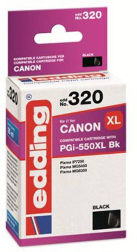 Edding Druckerpatrone ersetzt Canon PGI-550PGBK XL Kompatibel Schwarz EDD-320 18-320 von Edding