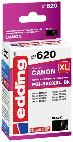 Edding Druckerpatrone ersetzt Canon PGI-580BK XXL Kompatibel Schwarz EDD-620 18-620 von Edding
