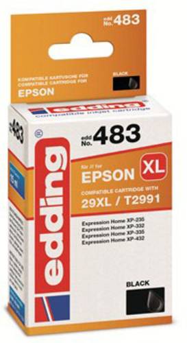 Edding Druckerpatrone ersetzt Epson 29XL, T2991 Kompatibel Schwarz EDD-483 18-483 von Edding