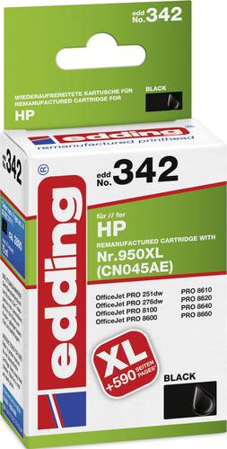 Edding Druckerpatrone ersetzt HP 950XL, CN045AE Kompatibel Schwarz EDD-342 von Edding