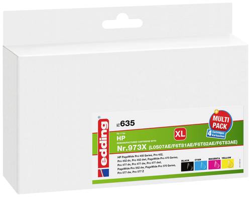 Edding Druckerpatrone ersetzt HP 973X, L0S07, F6T81, F6T82, F6T83 Kompatibel Schwarz, Cyan, Magenta, Edding Druckerpatrone ersetzt HP 973X, L0S07, F6T81, F6T82, F6T83 Kompatibel Schwarz, Cyan, Magenta, von Edding