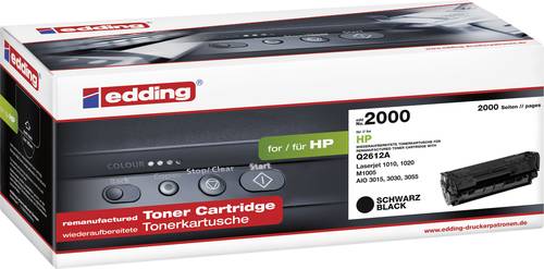 Edding EDD-2000 Tonerkassette ersetzt HP 12A Schwarz 2000 Seiten Kompatibel Toner von Edding