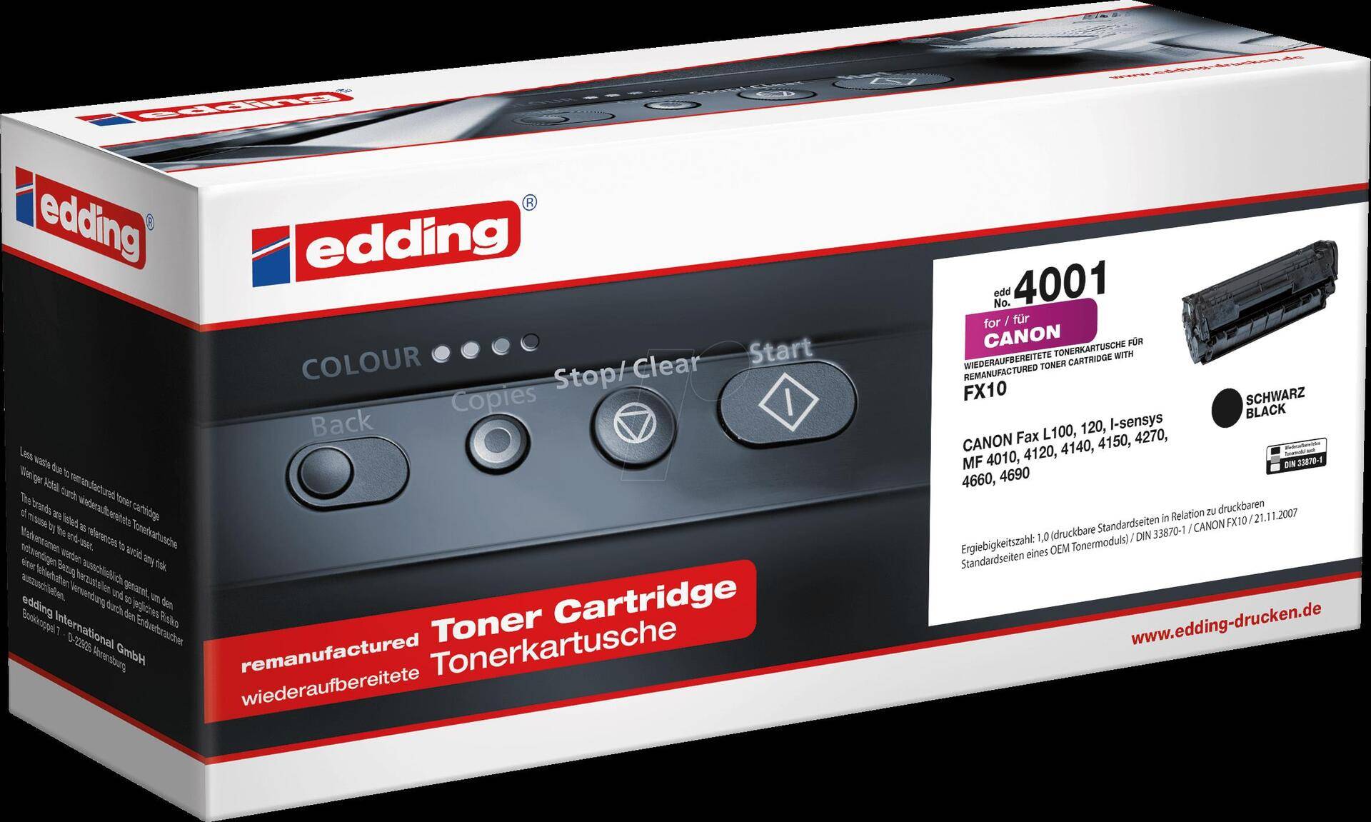 Edding EDD-4001 Tonerkartusche 1 Stück(e) Kompatibel Schwarz (18-4001) von Edding
