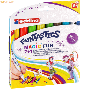 Edding Fasermaler edding 13 Funtastics Magic Fun VE=8 Farben von Edding