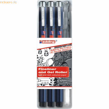 Edding Faserzeichner Tangle Outline Set VE=4 Stifte Edding Faserzeichner Tangle Outline Set VE=4 Stifte von Edding