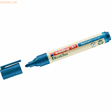 Edding Flipchartmarker edding 31 EcoLine nachfüllbar 1,5-3mm blau Edding Flipchartmarker edding 31 EcoLine nachfüllbar 1,5-3mm blau von Edding