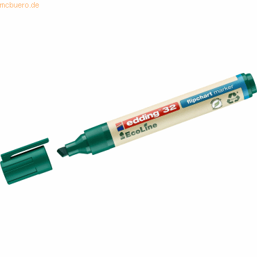 Edding Flipchartmarker edding 32 EcoLine nachfüllbar 1-5mm grün von Edding
