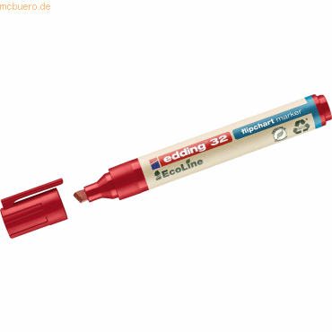 Edding Flipchartmarker edding 32 EcoLine nachfüllbar 1-5mm rot von Edding