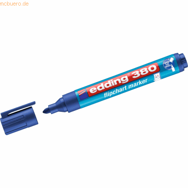 Edding Flipchartmarker edding 380 nachfüllbar ca. 1,5-3mm blau von Edding