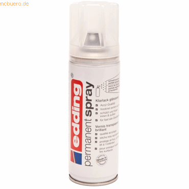 Edding Klarlackspray edding 5200 permanent glänzend Edding Klarlackspray edding 5200 permanent glänzend von Edding