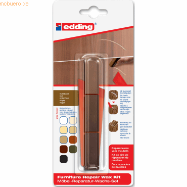 Edding Möbel-Reparaturwachs edding 8901 Blisterverpackung nussbaum von Edding