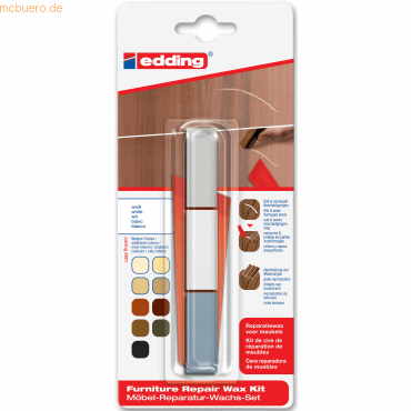 5 x Edding Möbel-Reparaturwachs edding 8901 Blisterverpackung weiß 5 x Edding Möbel-Reparaturwachs edding 8901 Blisterverpackung weiß von Edding