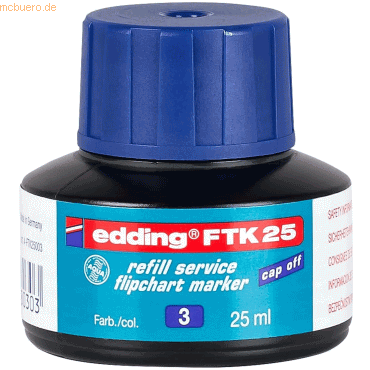 Edding Nachfülltinte edding FTK 25 für edding Flipchartmarker 25ml bla von Edding