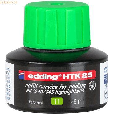 Edding Nachfülltinte edding HTK 25 für edding Highlighter 25ml hellgrü von Edding