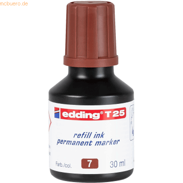 Edding Nachfülltinte edding T 25 für edding Permanentmarker 30ml braun von Edding