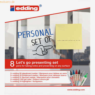 Edding Personal Set für Präsentationen VE=8 Stifte von Edding