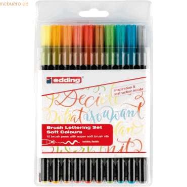 Edding Pinselmaler edding 1340 Brushpen sanfte Farben VE=10 Farben Edding Pinselmaler edding 1340 Brushpen sanfte Farben VE=10 Farben von Edding