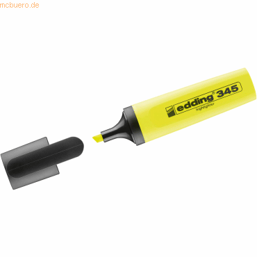 Edding Textmarker edding 345 highlighter gelb Keilspitze von Edding