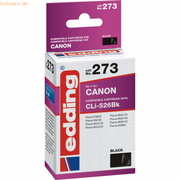 Edding Tintenpatrone kompatibel mit Canon CLI-526 black (Foto) von Edding