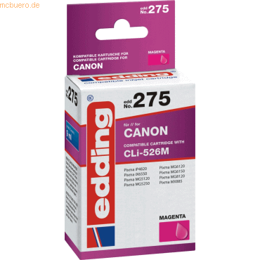 Edding Tintenpatrone kompatibel mit Canon CLI-526 magenta von Edding
