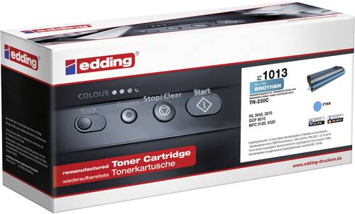 Edding Toner ersetzt Brother TN-230C, TN230C Kompatibel Cyan 1400 Seiten 1013 von Edding