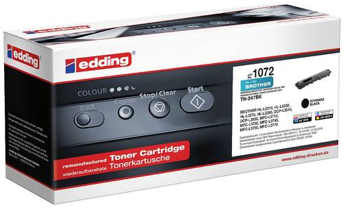 Edding Toner ersetzt Brother TN-247BK Kompatibel Schwarz 3000 Seiten EDD-1072 18-1072 von Edding