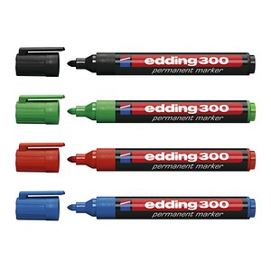 edding 300 Permanentmarker farbsortiert 1,5 - 3,0 mm, 4 St. edding 300 Permanentmarker farbsortiert 1,5 - 3,0 mm, 4 St. von Edding